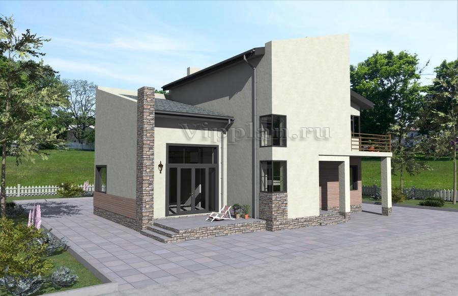 Проект коттедж с мансардой